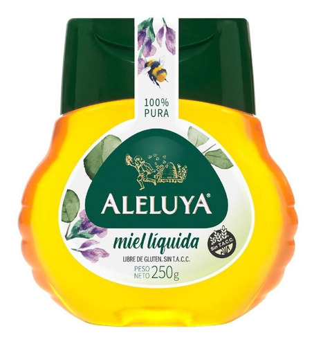 Miel Líquida Aleluya Squeeze 250 Gr. Sin Tacc Aleluya - 250 g - Líquida - Unidad - 1 - Frasco