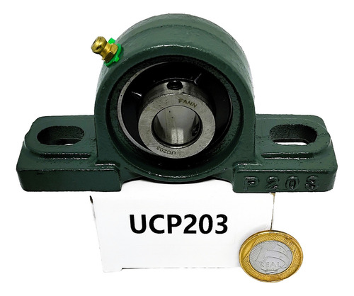 Ucp203 - Kit Com 04 Mancais Com Rolamento Para Eixo 17mm