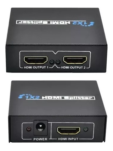 Splitter Hdmi 1x2 Full Hd Activo 2 Salidas 1080p Tv / Metal