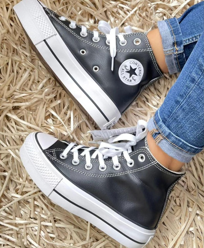 Bota Converse Cuero Plataforma Chuck Taylor Mujer