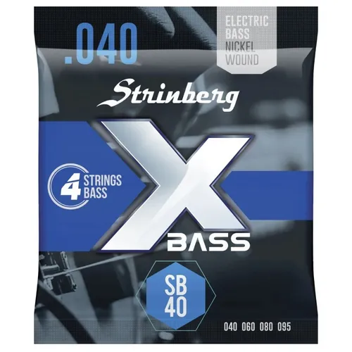 Jogo De Corda Contra Baixo 4 Cordas Elétrico Strinberg Sb40