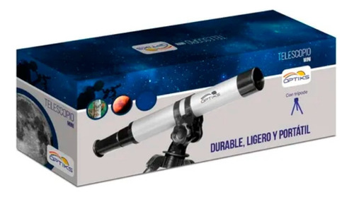 Telescopio Con Trípode 300x30 Kit Descubrimiento Juguete Color Plateado