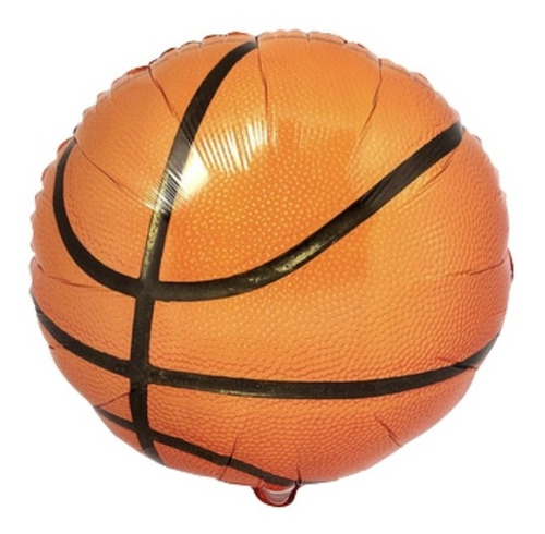 Globo Metalizado Redondo Pelota Basket 18 Pulgadas