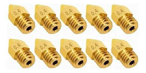 10 Piezas Boquilla Nozzle Impresora 3d 1.75 Mm Mk8 0.4mm