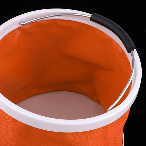 Cubo Plegable For Agua, Ideal For Acampar Y Pescar.