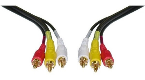 Imagen 3 de 5 de Cable 3 Rca A 3 Rca Audio - Video, Pc Tv Lcd Dvd Vcr 1m