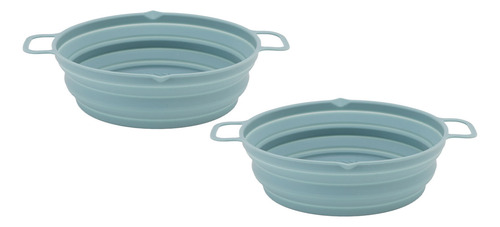 2 Uds Freidora Con Revestimiento De Silicona Olla Plegable