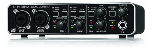 Interface Usb Midi Behringer Uphoria Umc204hd 192 Khz