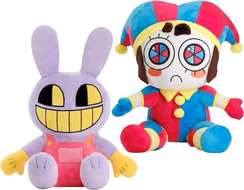 2 Muñecos Peluche Increíble Circus Digital Pomni Jax Juguete