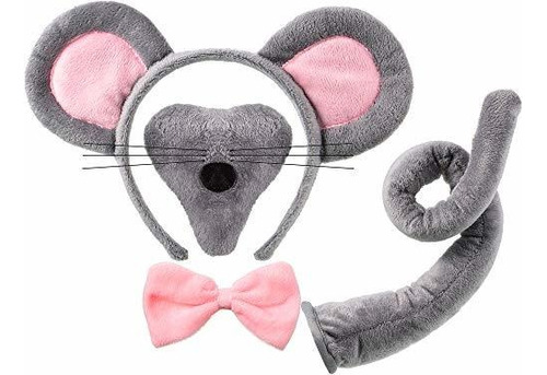 Accesorios Disfraces Niña Animal Costume Set Mouse Ears Nose