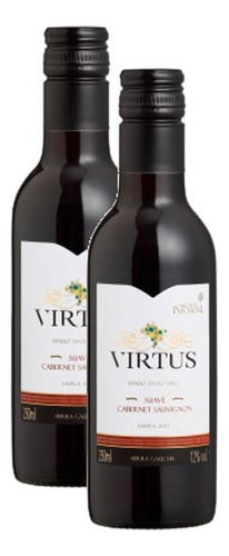 2 Vinho Monte Paschoal Virtus Suave Carbenet Sauvignon 250ml