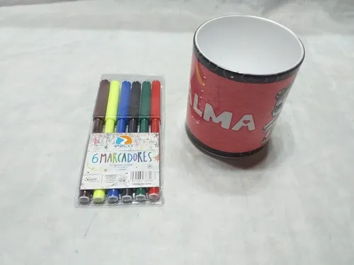 34 Tazas Plasticas Para Pintar + 6 Fibras Dia Niño Souvenir