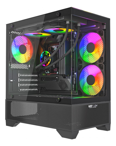 Gabinete Airflow 10d10 Vidrio Temp 3 Ventiladores Rgb Matx
