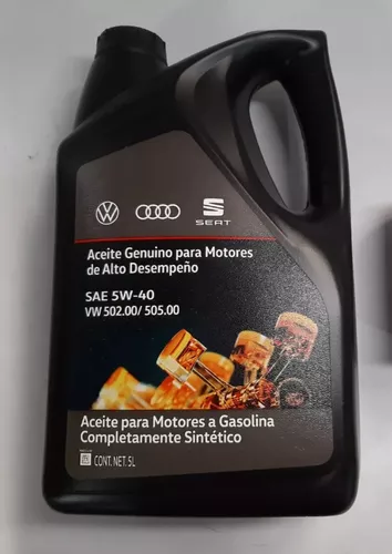Garrafa de Aceite 5W-40 con Certificado de VW Mobil