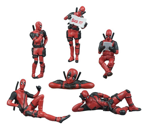 Boneca Model Deadpool Enfeites De Figura Anime 6 Units