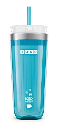 Zoku Teal Iced Cafetera Taza De Viaje