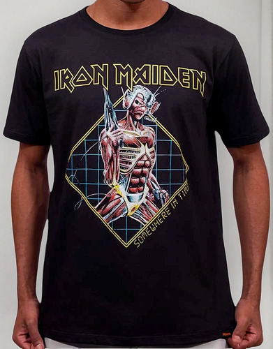 Camiseta Nerd Geek Piticas - Iron Maiden Somewhere In Time