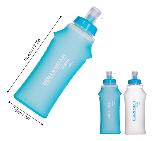 Botella De Agua Deportiva Plegable De Tpu De 500 Ml Para Hyd