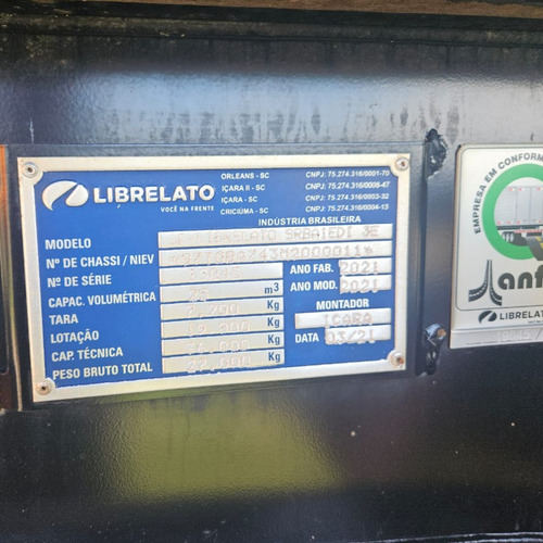 Carreta Basculante Canguru Librelato 25m3 2021