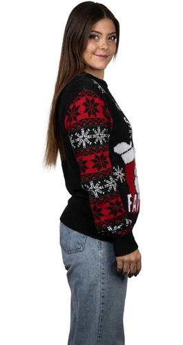 Sueter Navideño Uggly Sweater Santa Clause Feliz Para Mujer