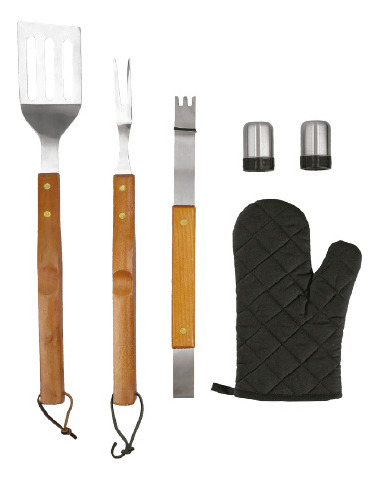 Set Bbq Rib Eye Estuche 7 En 1 - Accesorios Para Asador
