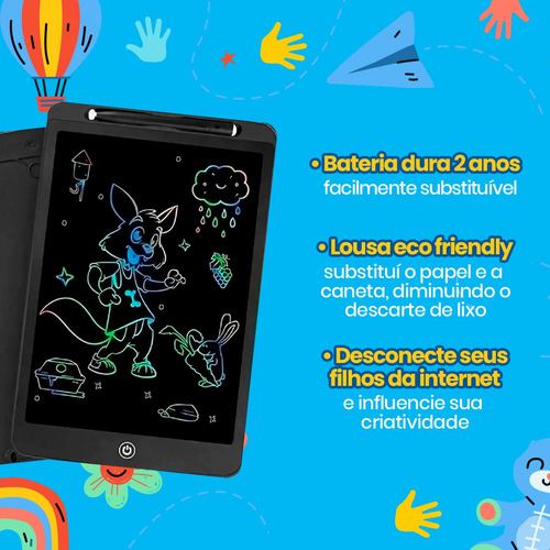 Pizarra mágica educativa para tableta, pantalla LCD, escritura y dibujo, color rojo