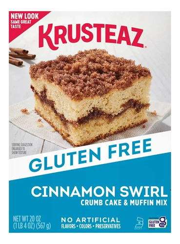 Krusteaz Cinnamon Swirl Crumb Cake & Muffin Mix Gf 567 G