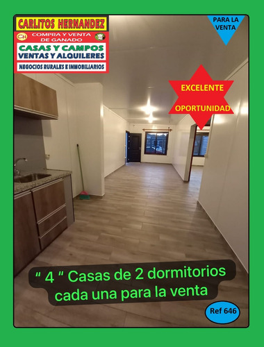 Ref 646) ** V - Gran Oportunidad De Inversión   4   Casas En Un Mismo Padrón De 2 Dormitorios Cada Una Para La Venta En San José