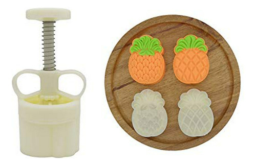 Moon Cake Mold Set 2pcs 50g Cookie Stamps Pineapple Shape, T
