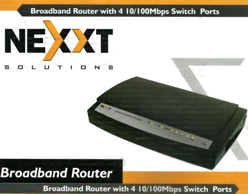 Imagen 1 de 2 de Switch Router 4 Puertos Nexxt 10/100mbps 1 Puerto Wan