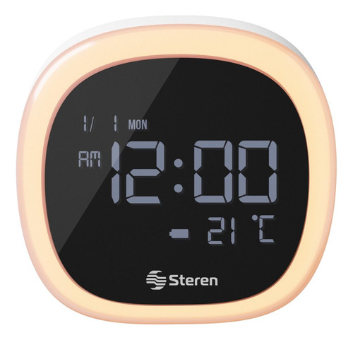 Reloj Despertador Digital, Con Termómetro Y Luz De Noche