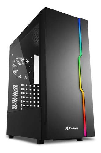 Gabinete Gamer Sharkoon Slider Rgb Black Mid Tower Delta