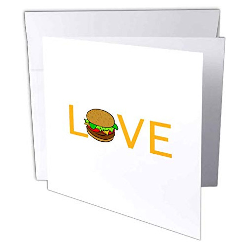 Tarjetas De Felicitación  Love Burgers  (amo Hamburgue...