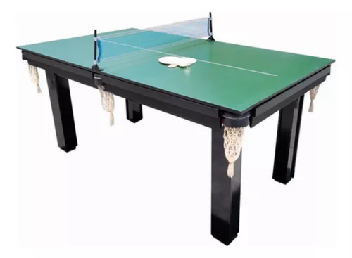 Mesa Jogos 3 em 1 - 1,85x1,07m - SIMPLES - Sinuca - Ping-Pong - Botão