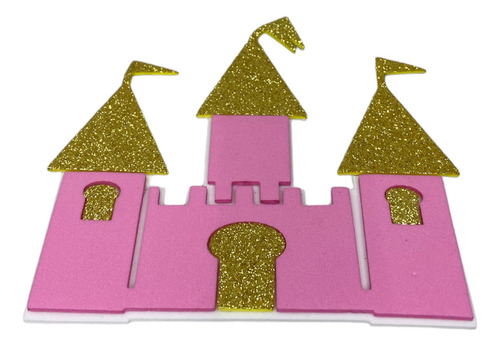 Figura De Fomi Castillo Princesa Pequeño Para Fiesta