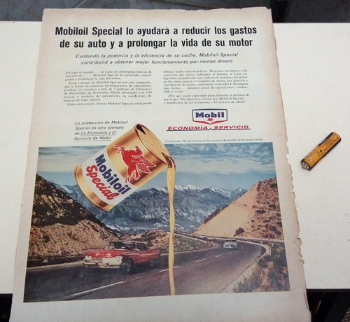 Propaganda De Época Mobil Oil Com Plymouth 1957 Frete Gratis