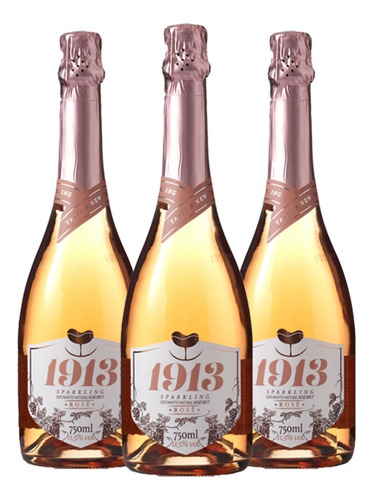 Caixa Com 3 Unidades - 1913 Sparkling Espumante Brut Rose