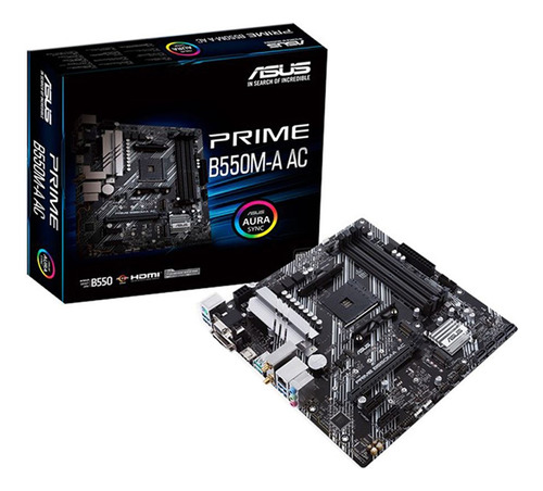 Tarjeta Madre Asus Prime B550m-a Ac S-am4 4x Ddr4 4600 Hdmi
