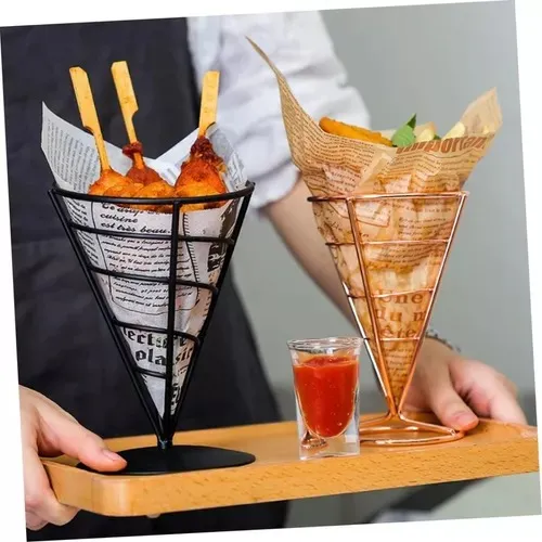 Soporte Espiral Para Servir Papas, Burbu Wafles, Pizza Cono