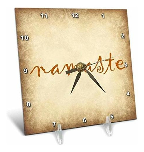 3drose Image Of The Text, Namaste-desk Clock, 6 Por 6 P