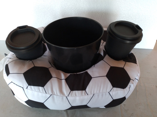 Almofada Porta Pipoca Bola De Futebol 