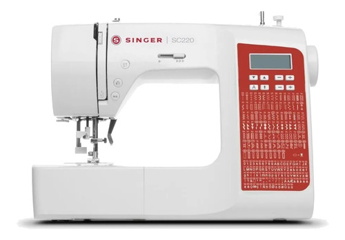 Máquina de costura reta Singer SC220-RD portátil branca 127V/220V