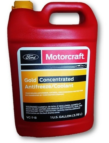 Imagen 2 de 4 de Refrigerante Motor Amarillo/ 1u.s Galon Ford Motorcraft