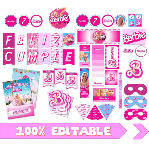 Kit Imprimible Barbie 100% Editable