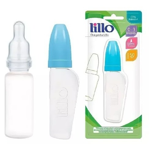 Mamadeira Chuquinha Primeiros Passos 50ml Azul - Lillo