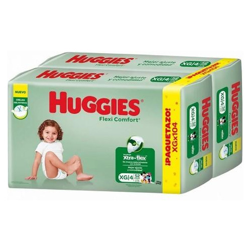 Huggies Flexi Comfort Pack Ahorro Xg  104