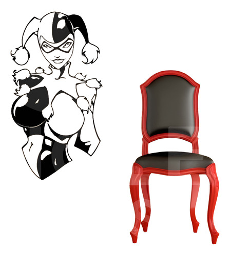 Harley Quinn Sexy Busto Calco Sticker Vinilo Pared