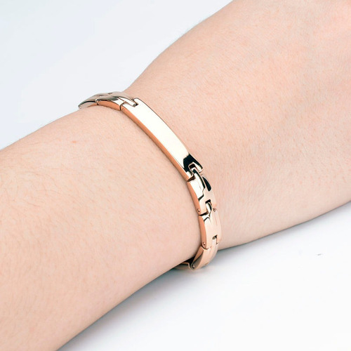 Pulsera Esclava Magnética De Acero Inoxidable Terapia Imanes
