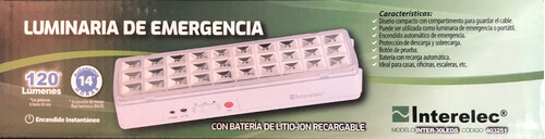 Luz De Emergencia  30 Leds Interelec 120 Lumenes Z/norte