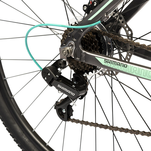 Imagen 2 de 3 de Bicicleta Olmo Wish 290 Negro Y Verde Rodado 29 Suspensión